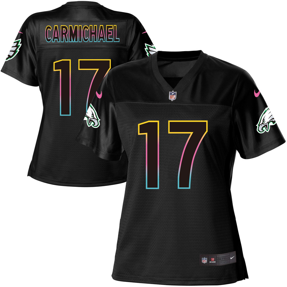 Women's Game Harold Carmichael Nike Jersey Black - #17 Fashion NFL Philadelphia Eagles